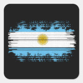 vlag van Argentinië Vierkante Sticker (Voorkant)