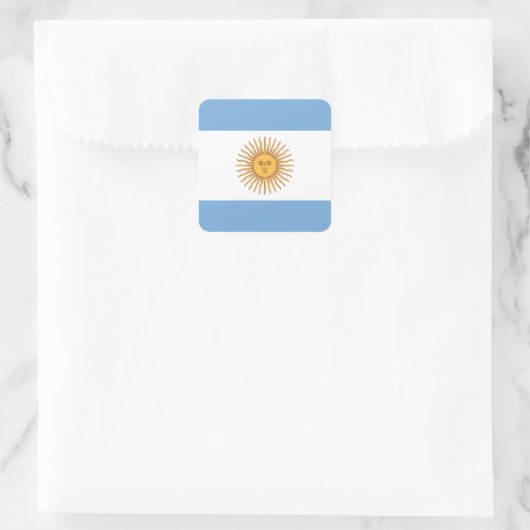 Vlag van Argentinië Vierkante Sticker (Tas)