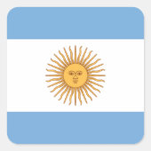 Vlag van Argentinië Vierkante Sticker (Voorkant)