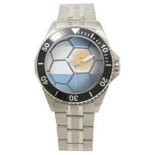 Vlag van Argentinië Voetbal Horloge