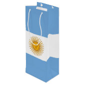 vlag van Argentinië Wijn Cadeautas (Achterkant Gekanteld)