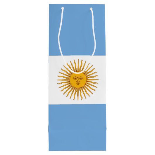 vlag van Argentinië Wijn Cadeautas (Achterkant)