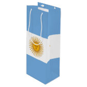 vlag van Argentinië Wijn Cadeautas (Voorkant Gekanteld)
