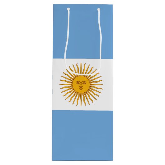 vlag van Argentinië Wijn Cadeautas (Voorkant)