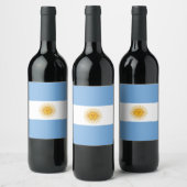 vlag van Argentinië Wijn Etiket (Flessen)