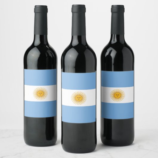 vlag van Argentinië Wijn Etiket (Flessen)