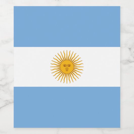 vlag van Argentinië Wijn Etiket (Enkel label)