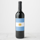 vlag van Argentinië Wijn Etiket (Voorkant)