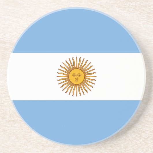 Vlag van Argentinië Zandsteen Onderzetter (Voorkant)