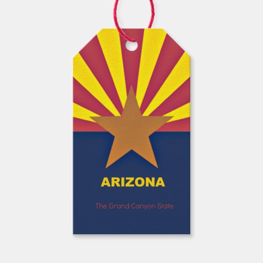 Vlag van Arizona Cadeaulabel (Voorkant)
