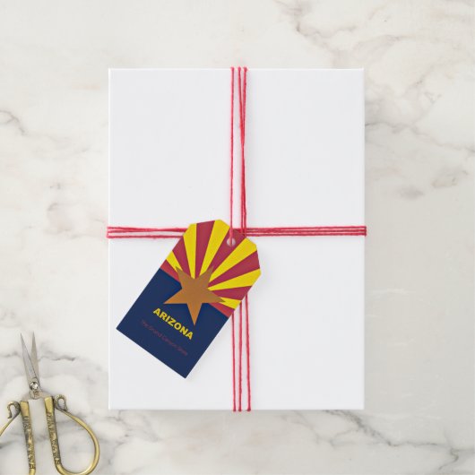 Vlag van Arizona Cadeaulabel (Met Touw)