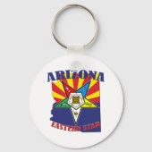 Vlag van Arizona Eastern Star Sleutelhanger (Voorkant)