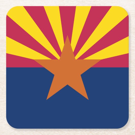 Vlag van Arizona Kartonnen Onderzetters (Voorkant)