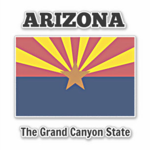Vlag van Arizona met staatsmotto Sticker