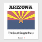 Vlag van Arizona met staatsmotto Sticker (Vel)