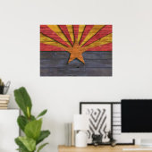  vlag van Arizona Poster (Thuiskantoor)