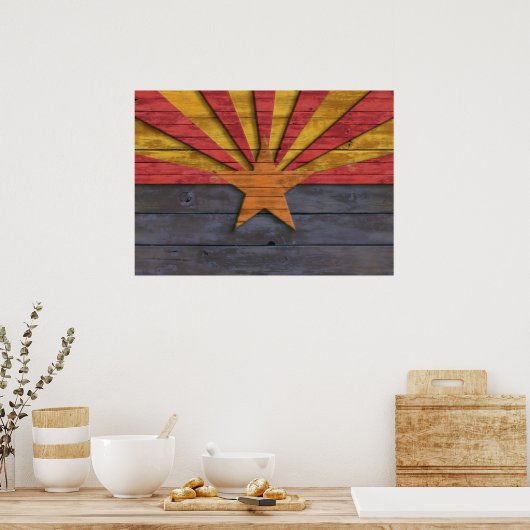  vlag van Arizona Poster (Keuken)