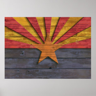 vlag van Arizona Poster
