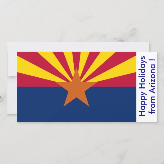 Vlag van Arizona, Prettige Feestdagen vanuit de Ve Feestdagenkaart (Voorkant)