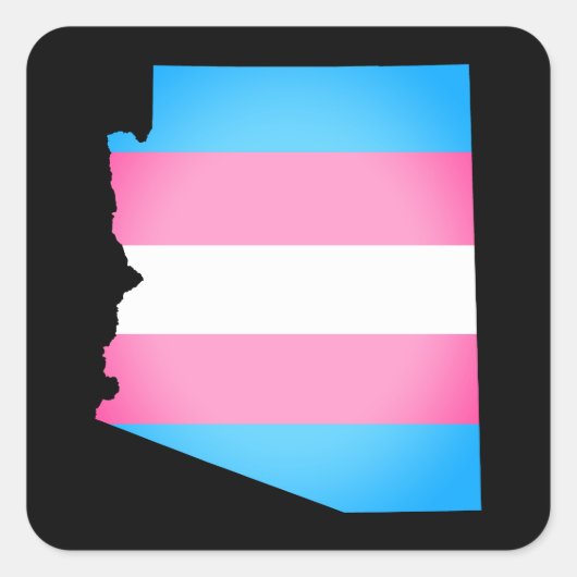 vlag van arizona pride transgender vierkante sticker (Voorkant)
