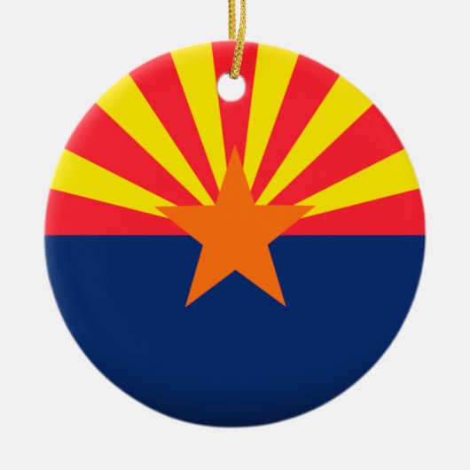Vlag van Arizona Rond Ornament (Voorkant)