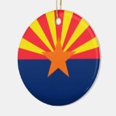 Vlag van Arizona Rond Ornament (Links)