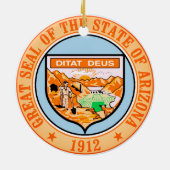 Vlag van Arizona Rond Ornament (Achterkant)