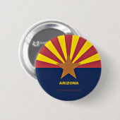 Vlag van Arizona Ronde Button 5,7 Cm (Voorkant /achterkant)