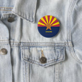 Vlag van Arizona Ronde Button 5,7 Cm (In situ)