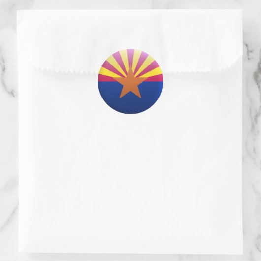 Vlag van Arizona Ronde Sticker (Tas)