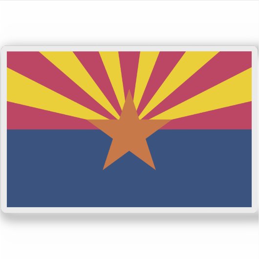 Vlag van Arizona Sticker (Voorkant)