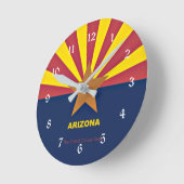 Vlag van Arizona Watch Ronde Klok (Hoek)