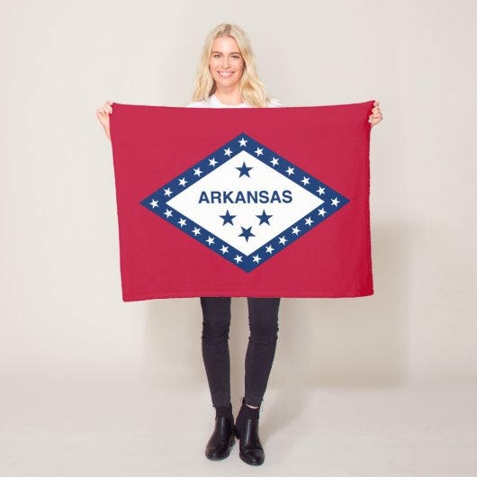 Vlag van Arkansas Fleece Deken (In situ)