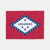 Vlag van Arkansas Fleece Deken (Voorkant (Horizontaal))