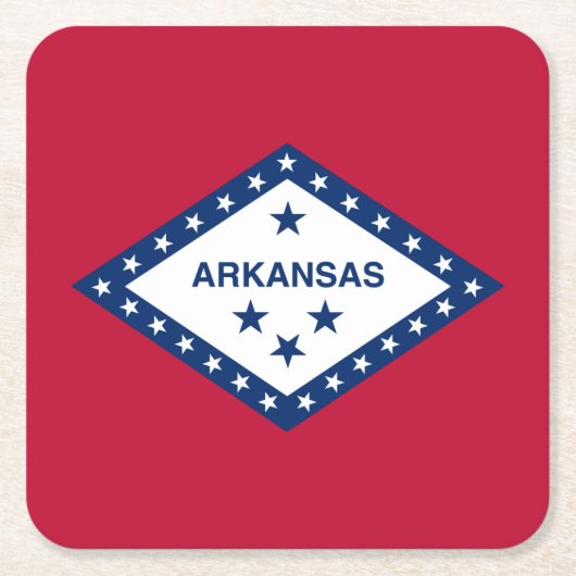 Vlag van Arkansas Kartonnen Onderzetters (Voorkant)