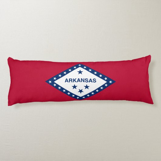 Vlag van Arkansas Lichaamskussen (Achterkant)
