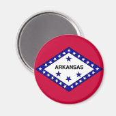 Vlag van Arkansas Magneet (Voorkant / Achterkant)