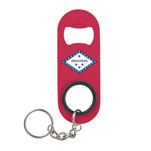 Vlag van Arkansas Mini Flessenopener (Voorkant)