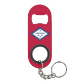 Vlag van Arkansas Mini Flessenopener (Achterkant)