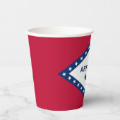 Vlag van Arkansas Papieren Bekers (Voorkant)