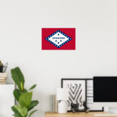 Vlag van Arkansas Poster (Thuiskantoor)