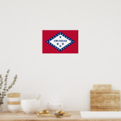 Vlag van Arkansas Poster (Keuken)