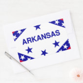 Vlag van Arkansas Rechthoekige Sticker (Envelop)