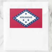 Vlag van Arkansas Rechthoekige Sticker (Tas)