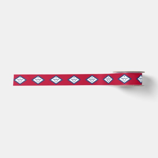 Vlag van Arkansas Satijnen Lint (Voorkant)