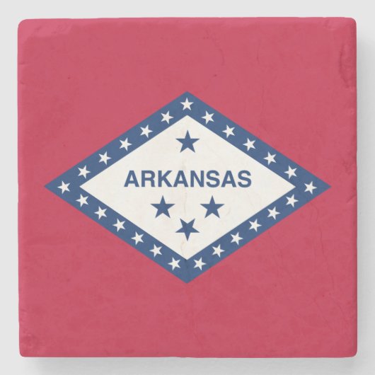 Vlag van Arkansas Stenen Onderzetter (Voorkant)