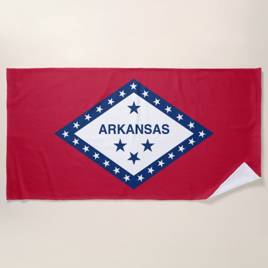 Vlag van Arkansas Strandlaken (Voorkant)
