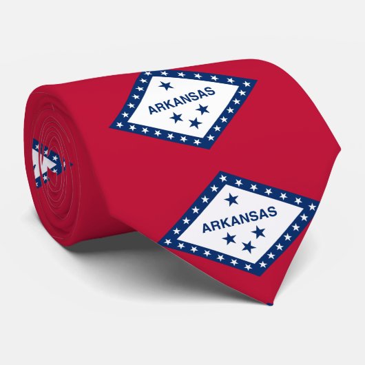 Vlag van Arkansas Stropdas (Opgerold)