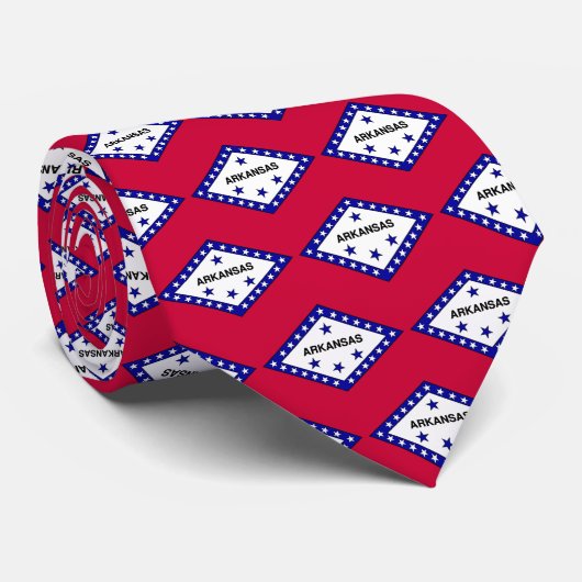 Vlag van Arkansas Stropdas (Opgerold)