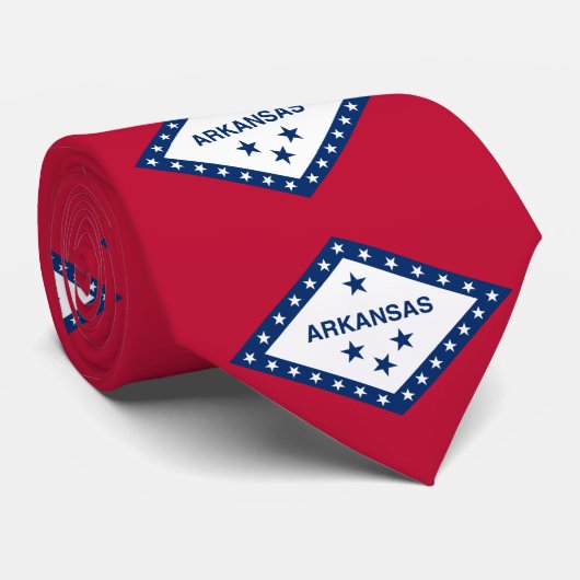 Vlag van Arkansas Stropdas (Opgerold)